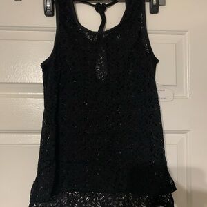Angie Black Lace Tank Top